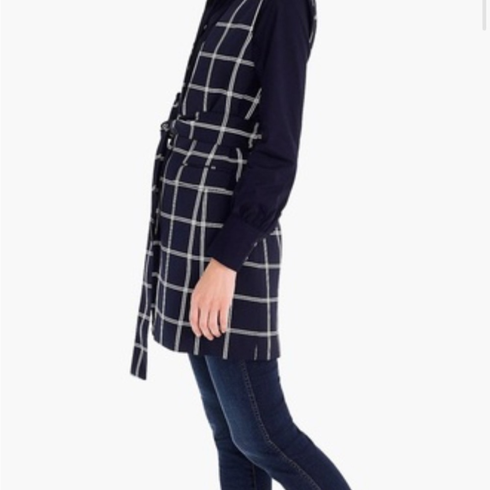 J. Crew Navy and White Plaid Sleeveless Vest - Picture 4 of 15